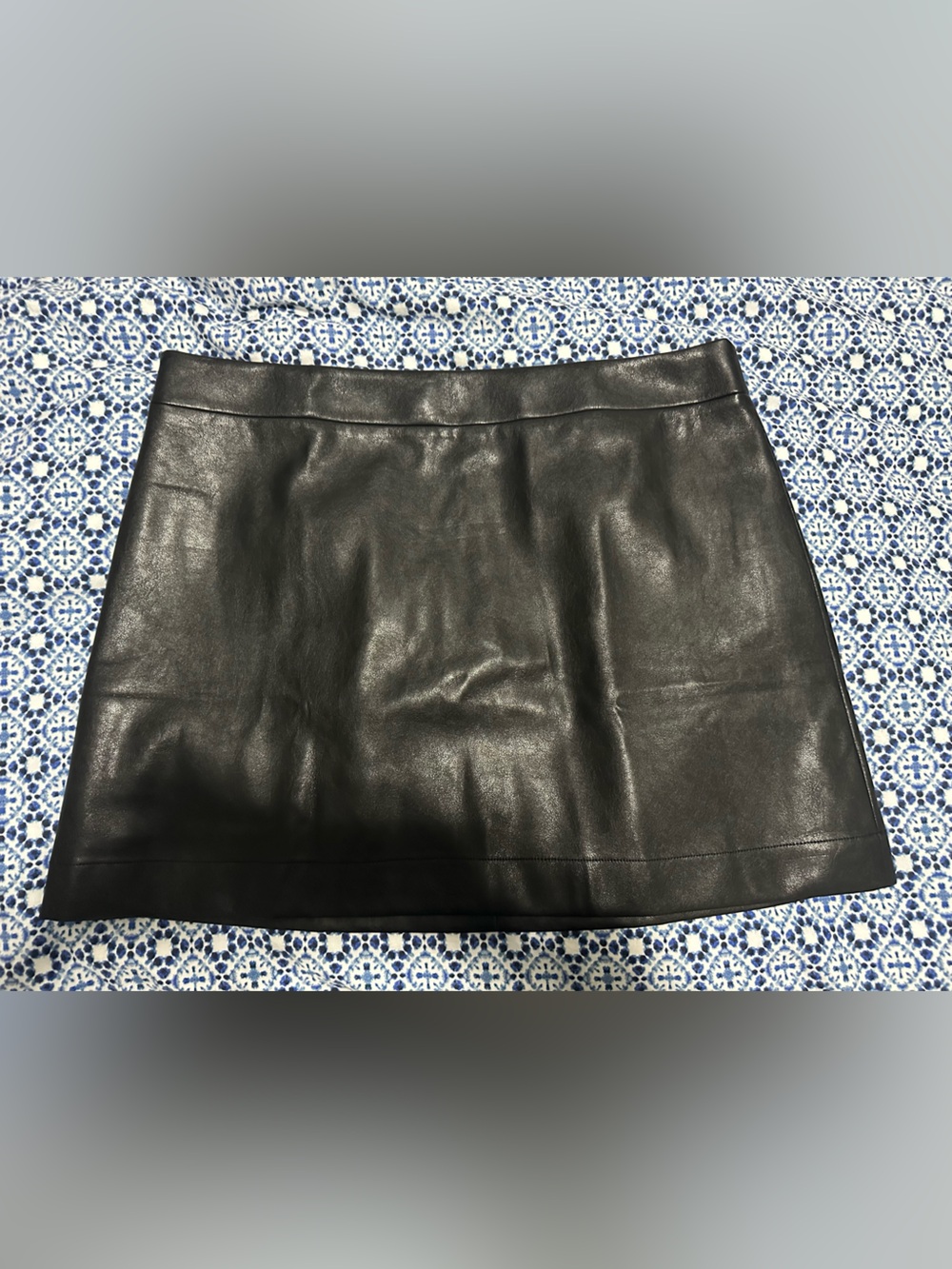 J. Crew Black Faux Leather Mini Skirt